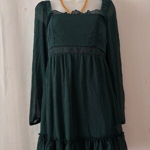 Unnamed Brand: Green Flowy Dress